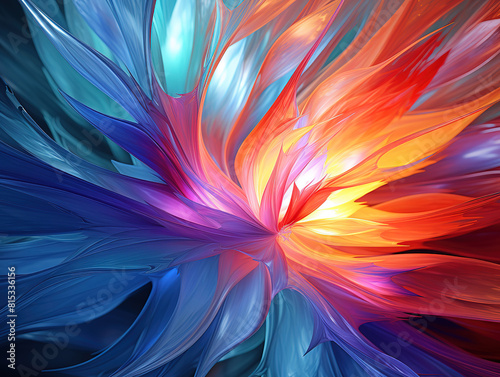 Glowing bacteria swirl in abstract molecular magnification