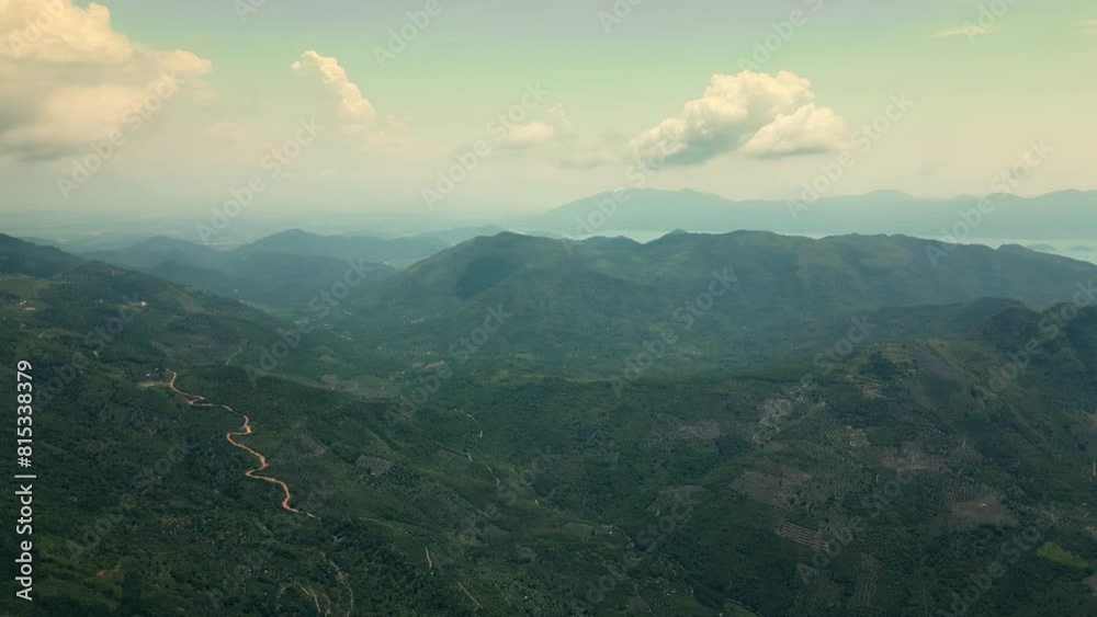 Top view city, mountains, plantations, urban and suburban infrastructure, Nha Trang, Vietnam, Mountains of Vietnam Panoramic bird's eye view of the forests of the hills and the Vietnam Sea river. 4K Top view city, mountains, plantations, urban and suburban infrastructure, Nha Trang, Vietnam, Mountains of Vietnam Panoramic bird's eye view of the forests of the hills and the Vietnam Sea river. 4K