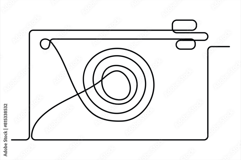 continuous single line drawing Line art of retro photo camera icon Vector illustration
continuous single line drawing Line art of retro photo camera icon Vector illustration