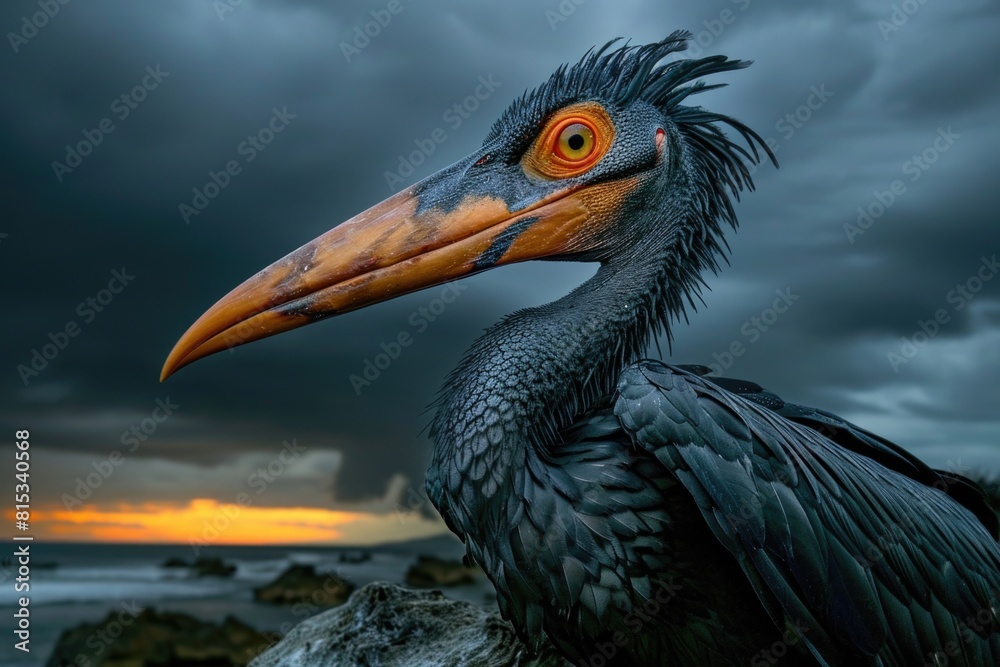 Fototapeta premium Journey to the Jurassic: world of dinosaurs, extinct species with big, strong, toothy predators, prehistoric era and the fascinating realm of ancient reptiles