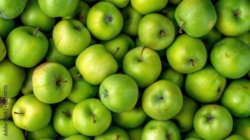 Green Apple Background, pile of green apples
