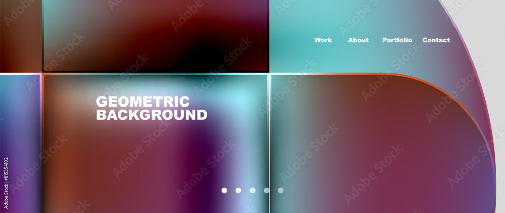 Fototapeta premium Circles and lines. Bright colorful geometry with glassmorphism effect. Vector Illustration For Wallpaper, Banner, Background, Card, Book Illustration, landing page