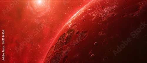 red dwarf, cool red dwarf. Close-up, hyper-realistic 3D photo