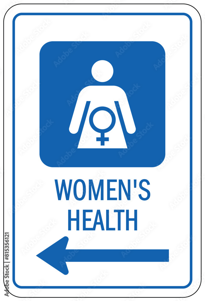 Women's health sign Women's health sign