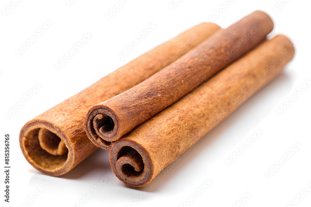 cinnamon sticks, isolated on white background cinnamon sticks, isolated on white background
