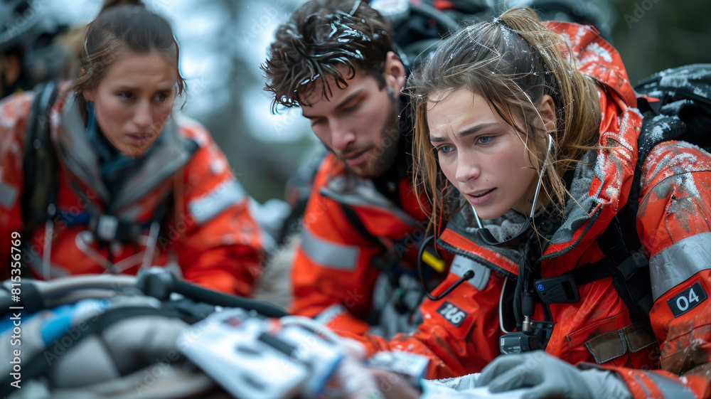 paramedics, nurses, and doctors successfully working together,generative ai paramedics, nurses, and doctors successfully working together,generative ai
