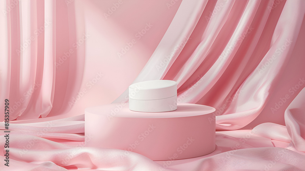 3D background, pink podium display. Sakura pink flower on pastel silk cloth. Cosmetic or beauty product promotion step floral pedestal. Abstract minimal advertise. 3D render copy space spring,
3D background, pink podium display. Sakura pink flower on pastel silk cloth. Cosmetic or beauty product promotion step floral pedestal. Abstract minimal advertise. 3D render copy space spring,