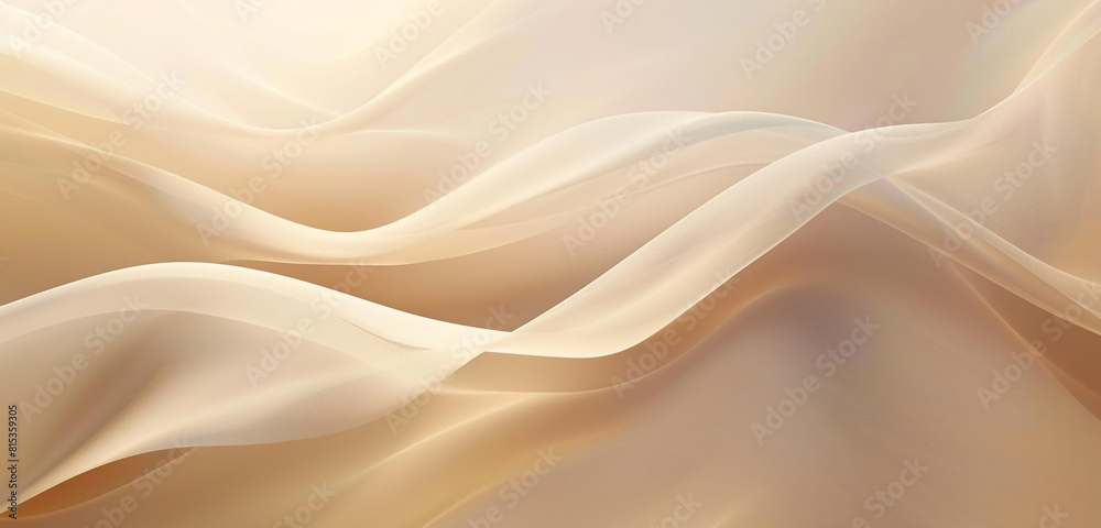 Fototapeta premium Soft beige digital morphing, expansive and abstract designs.