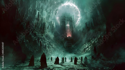 Descent into the Netherworld:Cthonic Deities Presiding Over the Realm of the Dead,Eldritch Shadows Coalescing in the Abyssal Depths,Malevolent and