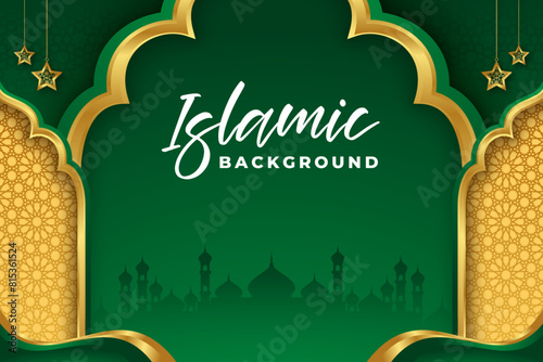 islamic green background