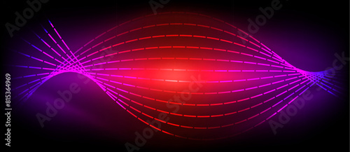 A vibrant mix of red, purple, magenta, and violet creates a stunning visual effect on a black background, resembling automotive lighting technology with a splash of colorfulness