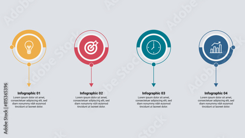 Vector infographic design template with 4 options or steps