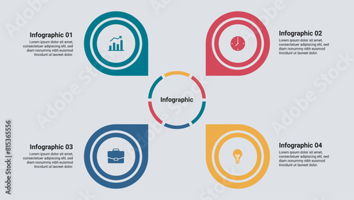 Vector infographic design template with 4 options or steps