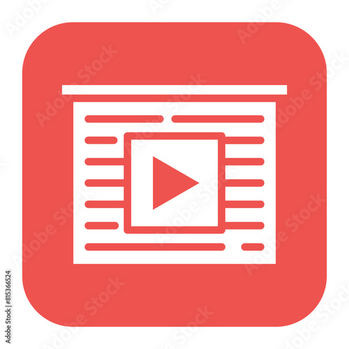Project Video icon vector image. Can be used for Crowdfunding.