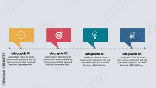 Vector infographic design template with 4 options or steps