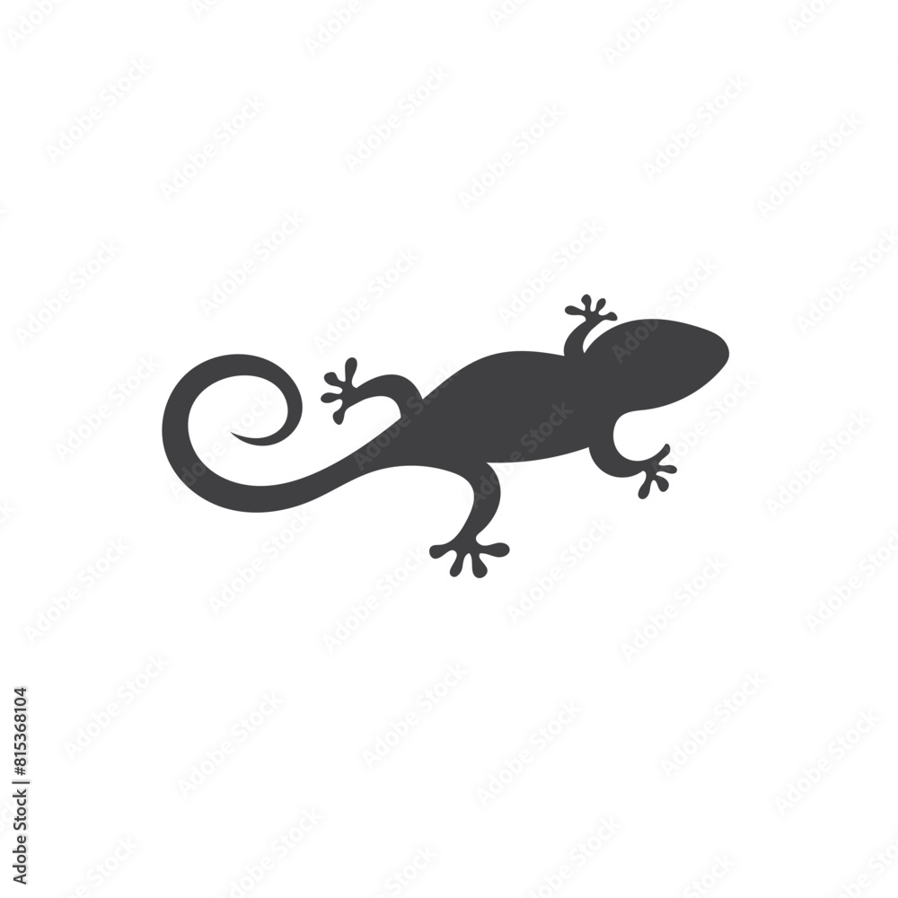 black gecko icon vector element design template black gecko icon vector element design template