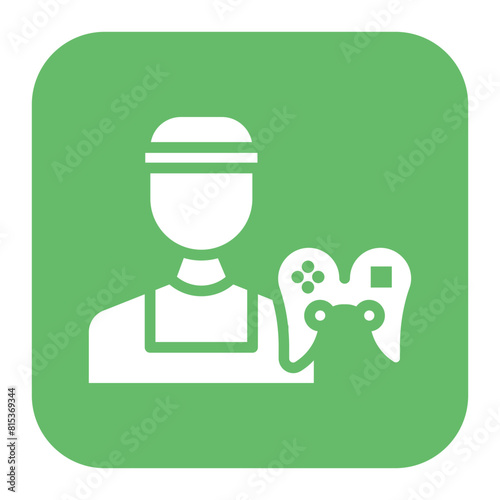 Male Player icon vector image. Can be used for Battle Royale.