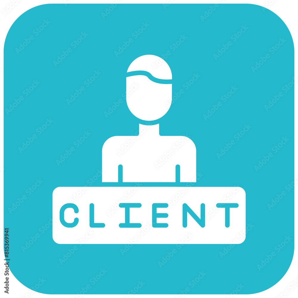 Client icon vector image. Can be used for Copywriting.