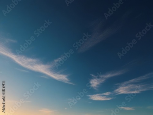 Natural scene of blue sky gradient color