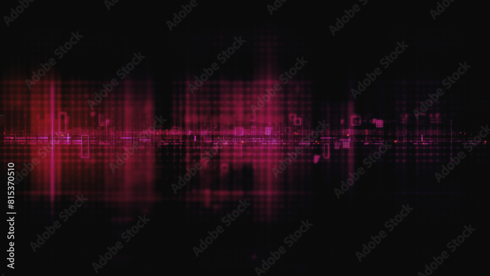 Fototapeta premium Futuristic metaverse, hi-tech digital data telemetry with encrypted numbers, display dynamic background for computer desktop screen display format