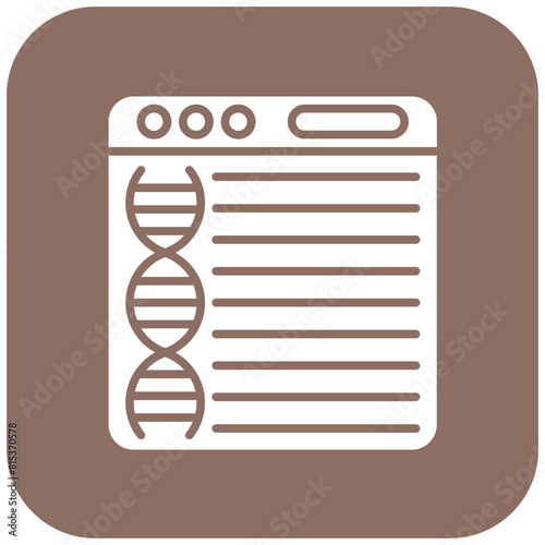 Bioinformatics icon vector image. Can be used for Bioengineering.