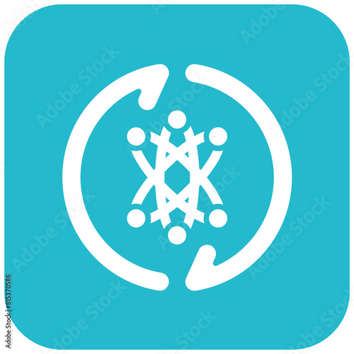 Continuous Updating icon vector image. Can be used for Bioengineering.