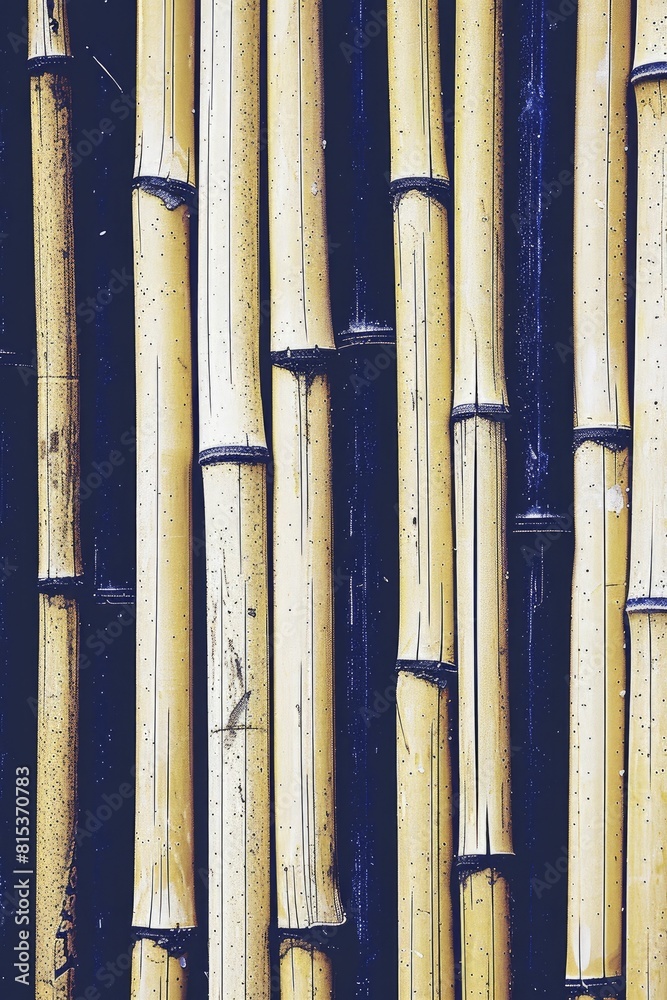 Bamboo stems growing in a pattern that mirrors economic recovery phases, showing resilience and sustainable uses. Bamboo stems growing in a pattern that mirrors economic recovery phases, showing resilience and sustainable uses.