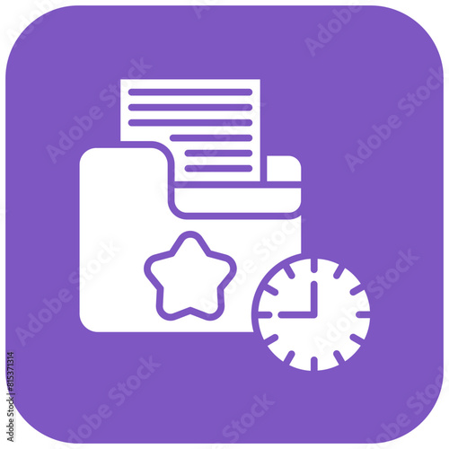 Project Deadline icon vector image. Can be used for Project Management.