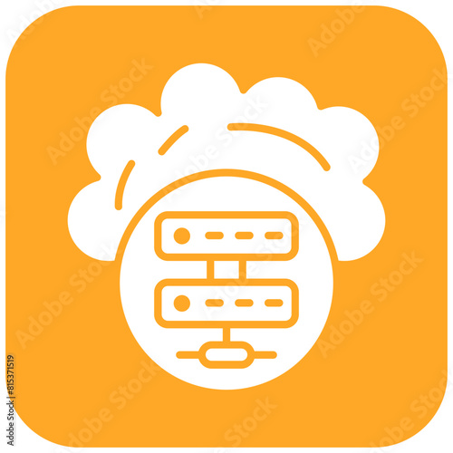 Cloud Server icon vector image. Can be used for Web Hosting.