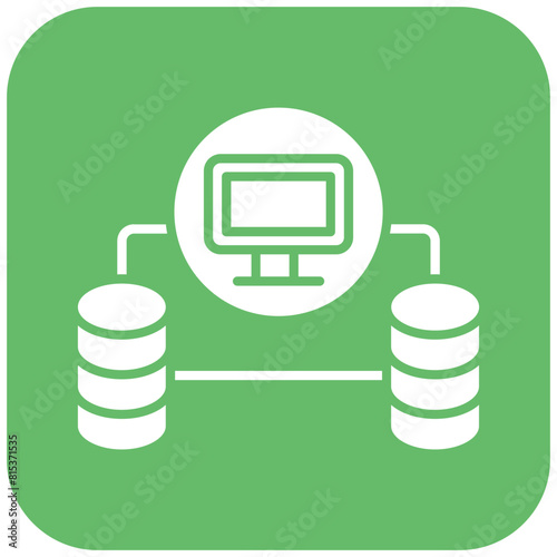 Database Network icon vector image. Can be used for Web Hosting.