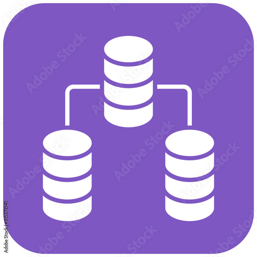 Database icon vector image. Can be used for Web Hosting.