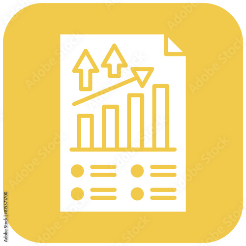 Growing Data icon vector image. Can be used for Web Hosting.