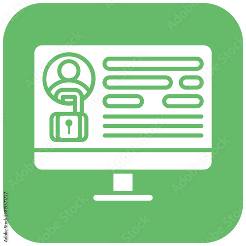 Login icon vector image. Can be used for Web Hosting.