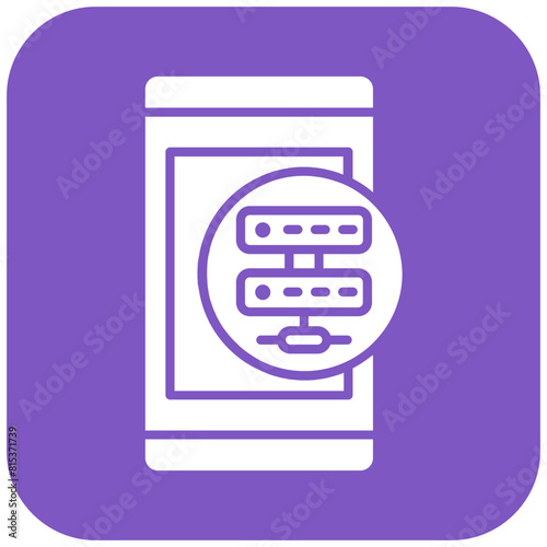 Mobile App Server icon vector image. Can be used for Web Hosting.