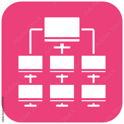 Network Hub icon vector image. Can be used for Web Hosting.