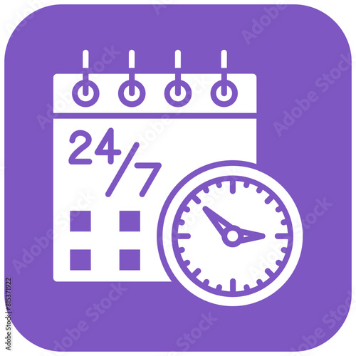 Schedule Service icon vector image. Can be used for Web Hosting.