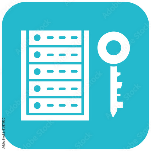 Server Encryption icon vector image. Can be used for Web Hosting.