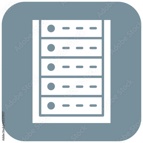 Server Cabinet icon vector image. Can be used for Web Hosting.