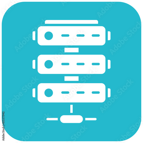Servers icon vector image. Can be used for Web Hosting.