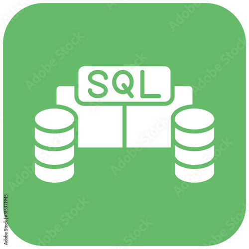 Sql Databases icon vector image. Can be used for Web Hosting.