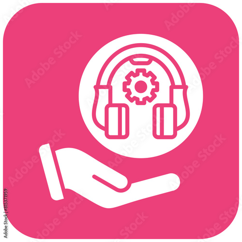 Tech Support icon vector image. Can be used for Web Hosting.