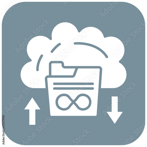 Unlimited Storage icon vector image. Can be used for Web Hosting.