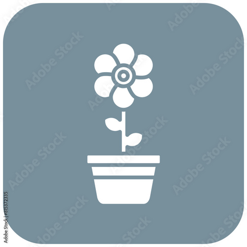 Flower Pot icon vector image. Can be used for Gardening.
