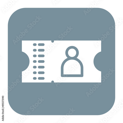 Adult Ticket icon vector image. Can be used for Museum.