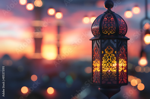 lantern in the night in ramadan