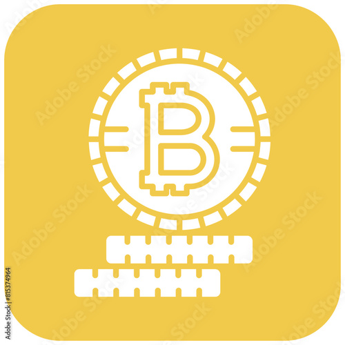 Cryptocurrency icon vector image. Can be used for Fintech.