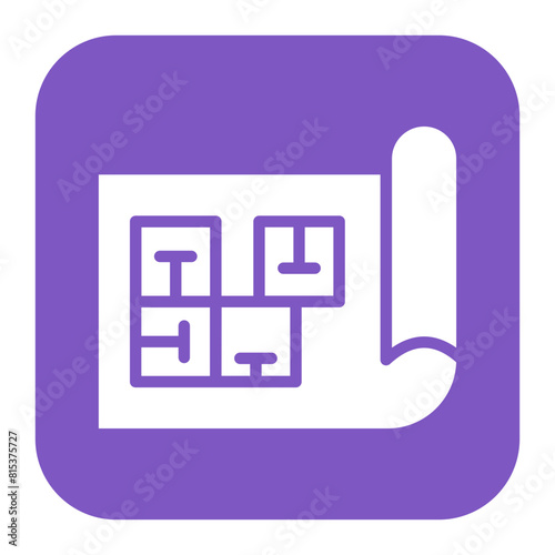 Blueprint icon vector image. Can be used for Industry.