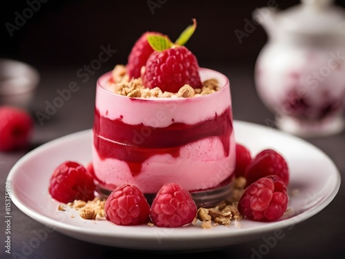 Raspberry mousse 