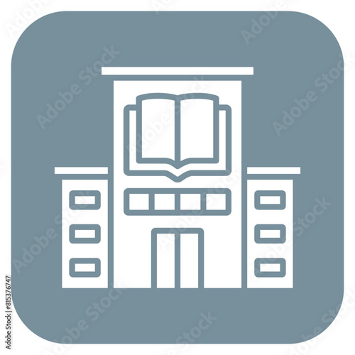 Library icon vector image. Can be used for Office.