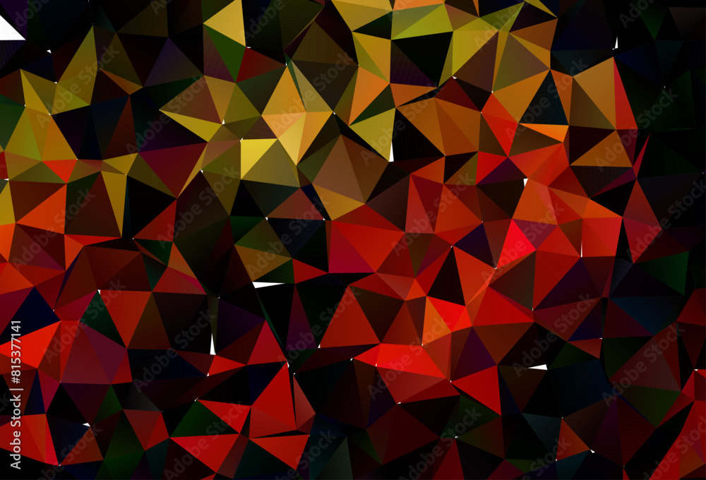Light Green, Red vector triangle mosaic cover. Light Green, Red vector triangle mosaic cover.